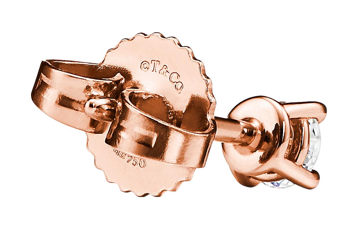 Shop (W) TIFFANY & CO. 蒂芙尼單鑽18K玫瑰金女士耳環 GRP06423