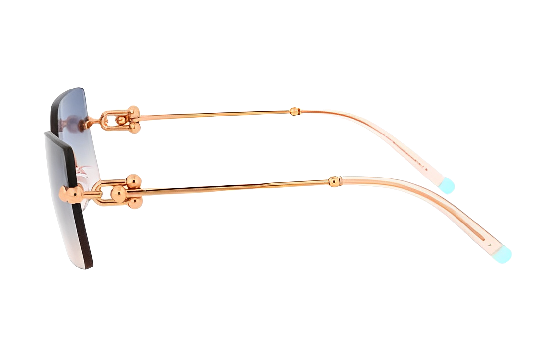 (Women) Tiffany & Co. Tiffany Stylish Alloy Frame Irregular Rose Gold Sunglasses for Women. 0TF3088610516 圖 4