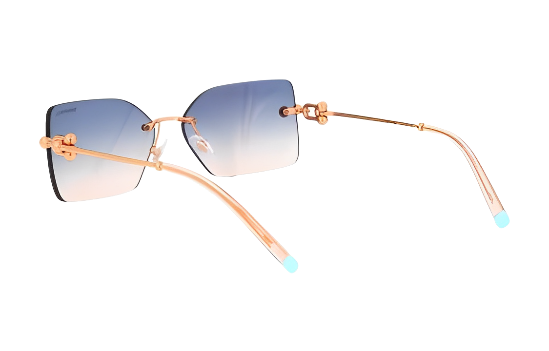 (Women) Tiffany & Co. Tiffany Stylish Alloy Frame Irregular Rose Gold Sunglasses for Women. 0TF3088610516 圖 5
