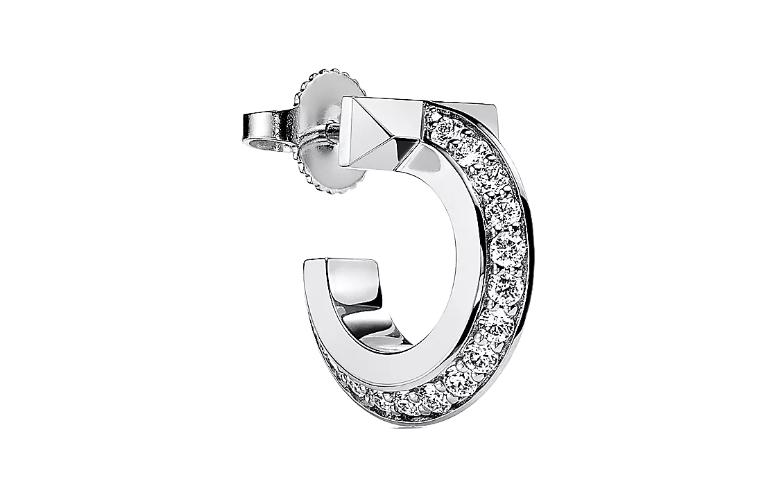 (Women) Tiffany & Co. Tiffany T Diamond Hoop Earrings Silver -  Accessory 69783031 圖 3