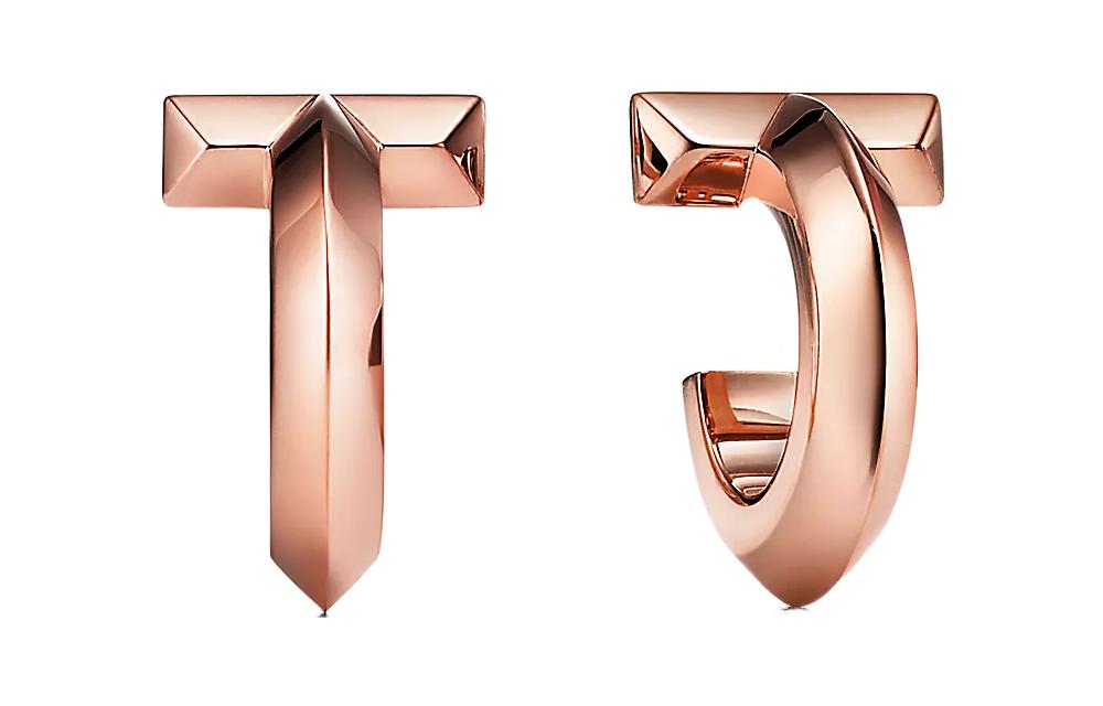 (Women) Tiffany & Co. Tiffany T Series 18K Rose Gold Earrings for Women - Rose Gold Color. 70811197 圖 2