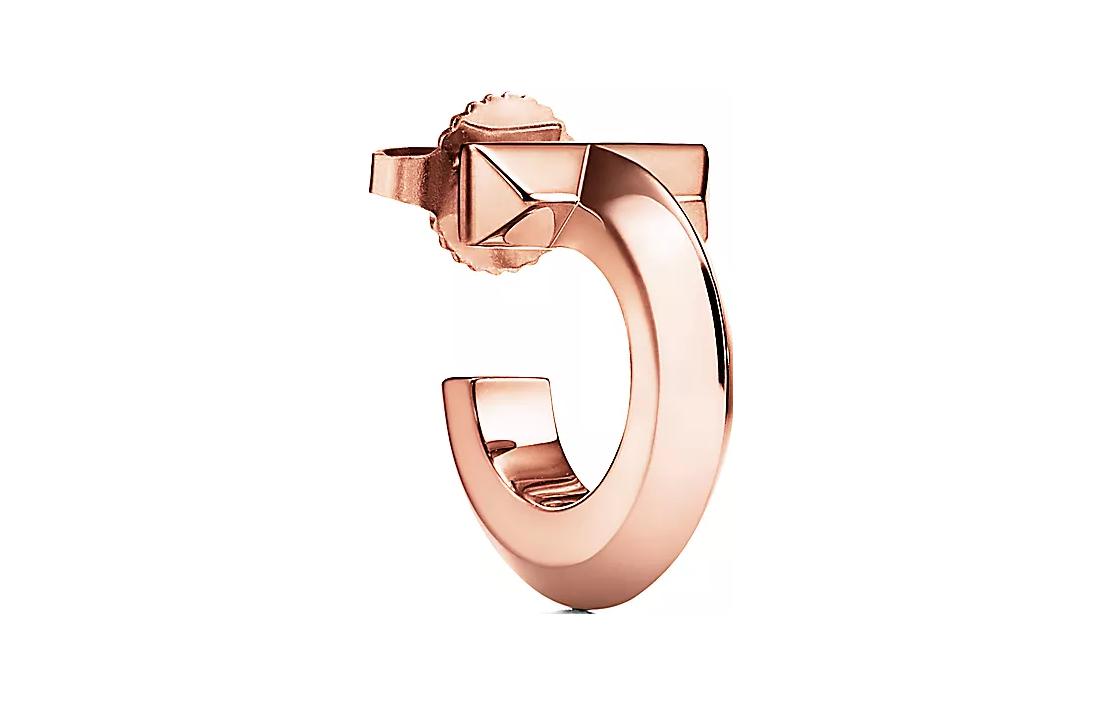 (Women) Tiffany & Co. Tiffany T Series 18K Rose Gold Earrings for Women - Rose Gold Color. 70811197 圖 3