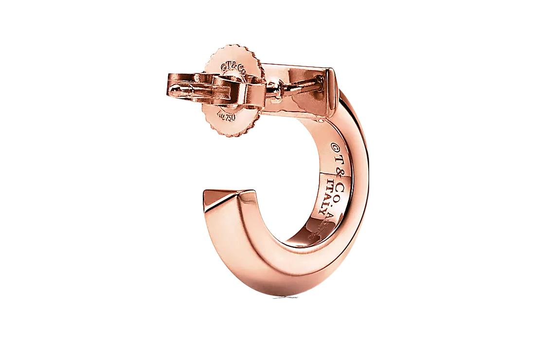 (Women) Tiffany & Co. Tiffany T Series 18K Rose Gold Earrings for Women - Rose Gold Color. 70811197 圖 4