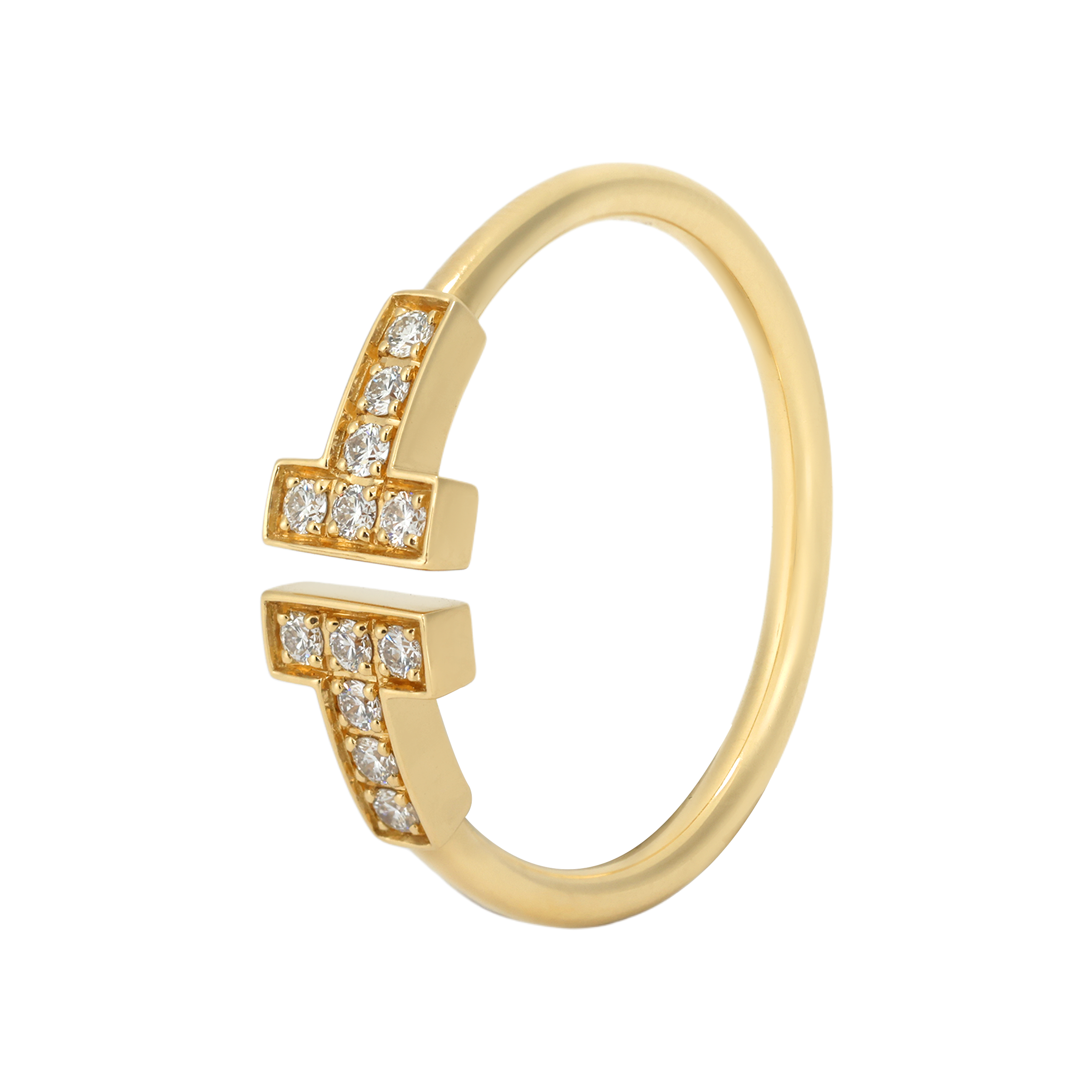 (Women) Tiffany & Co. Tiffany T Series Diamond Ring 18K Gold  Ring GRP07759