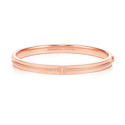(Women) Tiffany & Co. Tiffany T Series Letter T Bracelet Rose Gold Color. 60423954