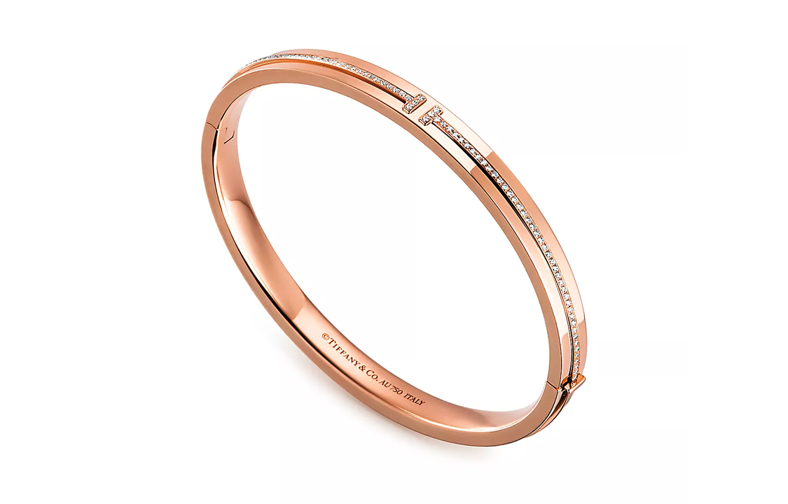 Lookbook (W) 蒂芙尼T系列字母T手链 玫瑰金颜色 60423954