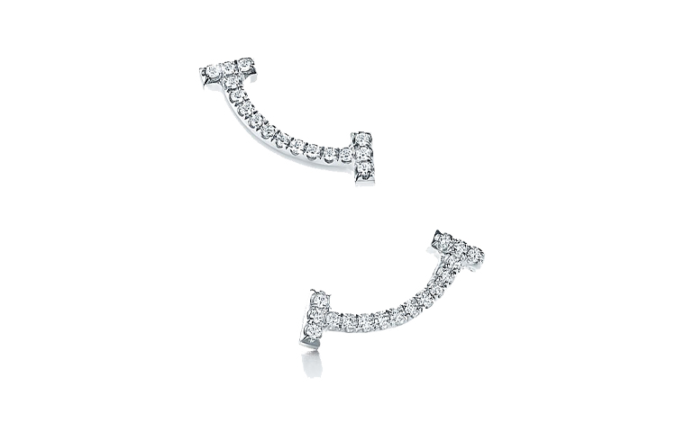 (Women) Tiffany & Co. Tiffany T Smile Diamond Earrings Women’s Platinum. 36667168 圖 5