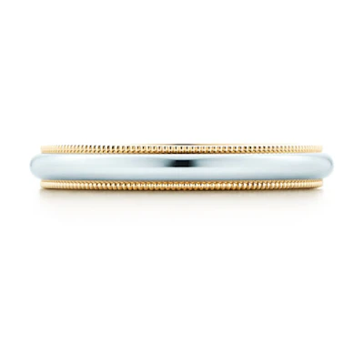 (Women) Tiffany & Co. Tiffany Together Platinum & 18K Gold Ring Silver Jewelry. 60000358