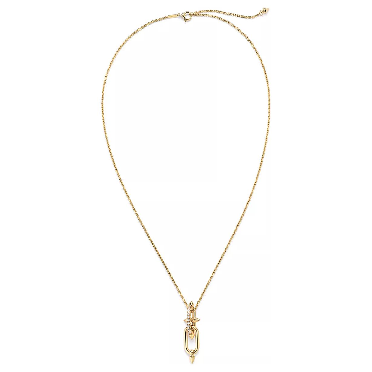 (Women) Tiffany & Co. Titan by Pharrell Williams Diamond Pendant 18K Gold Necklace Gold 73471117 圖 4