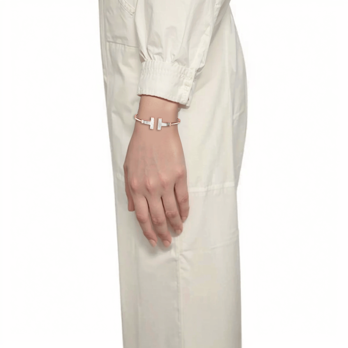 (Women) TIFFANY & CO. Twist Bamboo Green Jade Chalcedony Bracelet for Women. GRP11132 圖 7