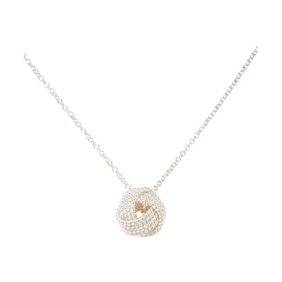 (Women) Tiffany & Co. Twist Series Lucky Knot Ball Pendant Necklace 925 Silver 29849498