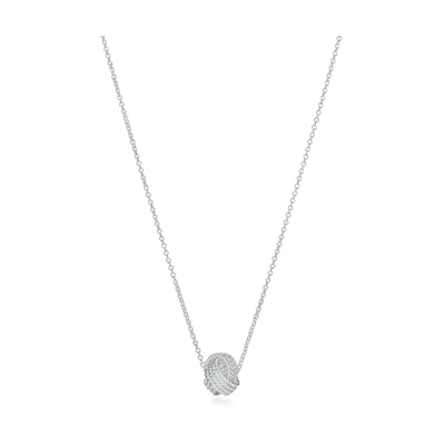 (Women) Tiffany & Co. Twist Series Silver Necklace for Women - Silver Color. 60014156
