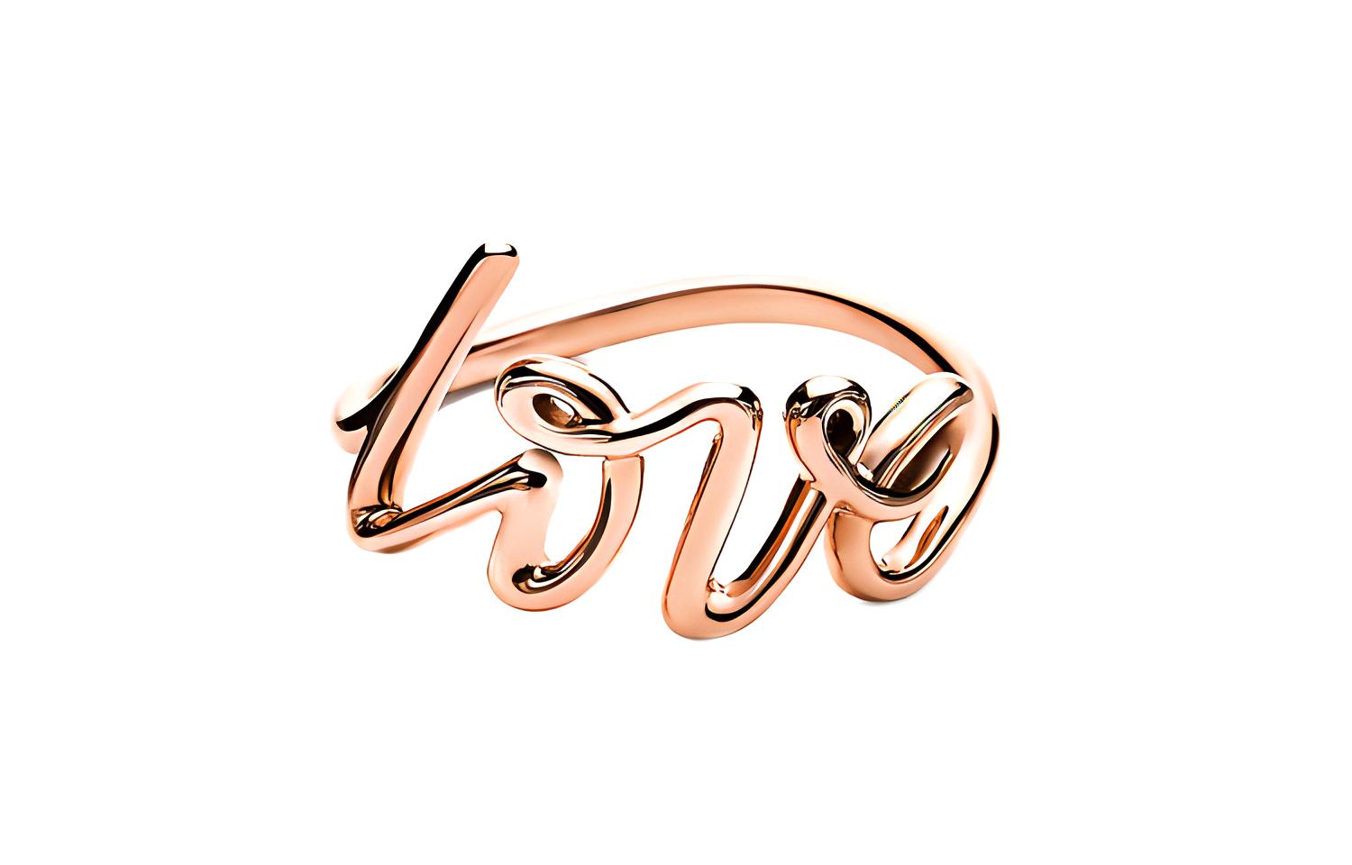 (Women) TIFFANY & CO. Unique Letter Logo Design 18K Rose Gold  Ring 60571503