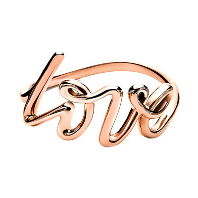 (Women) TIFFANY & CO. Unique Letter Logo Design 18K Rose Gold Ring 60571503