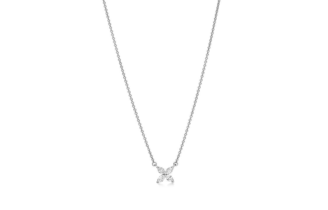 (Women) Tiffany & Co. Victoria™ Small Diamond Pendant Platinum Necklace for Women Silver. 60011941 圖 2