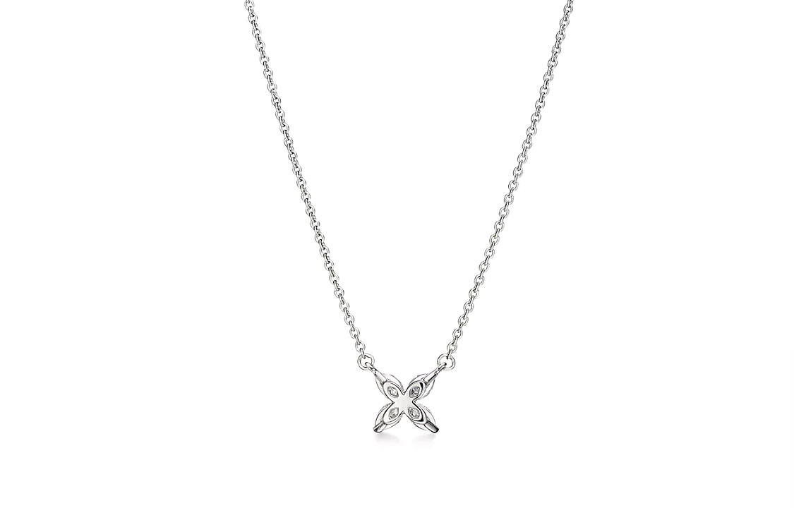 (Women) Tiffany & Co. Victoria™ Small Diamond Pendant Platinum Necklace for Women Silver. 60011941 圖 3