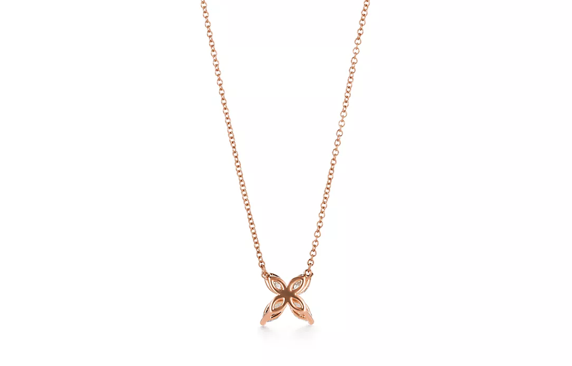 (Women) TIFFANY & CO. Victoria Diamond Pendant 18K Rose Gold Necklace for Women 60011631 圖 3