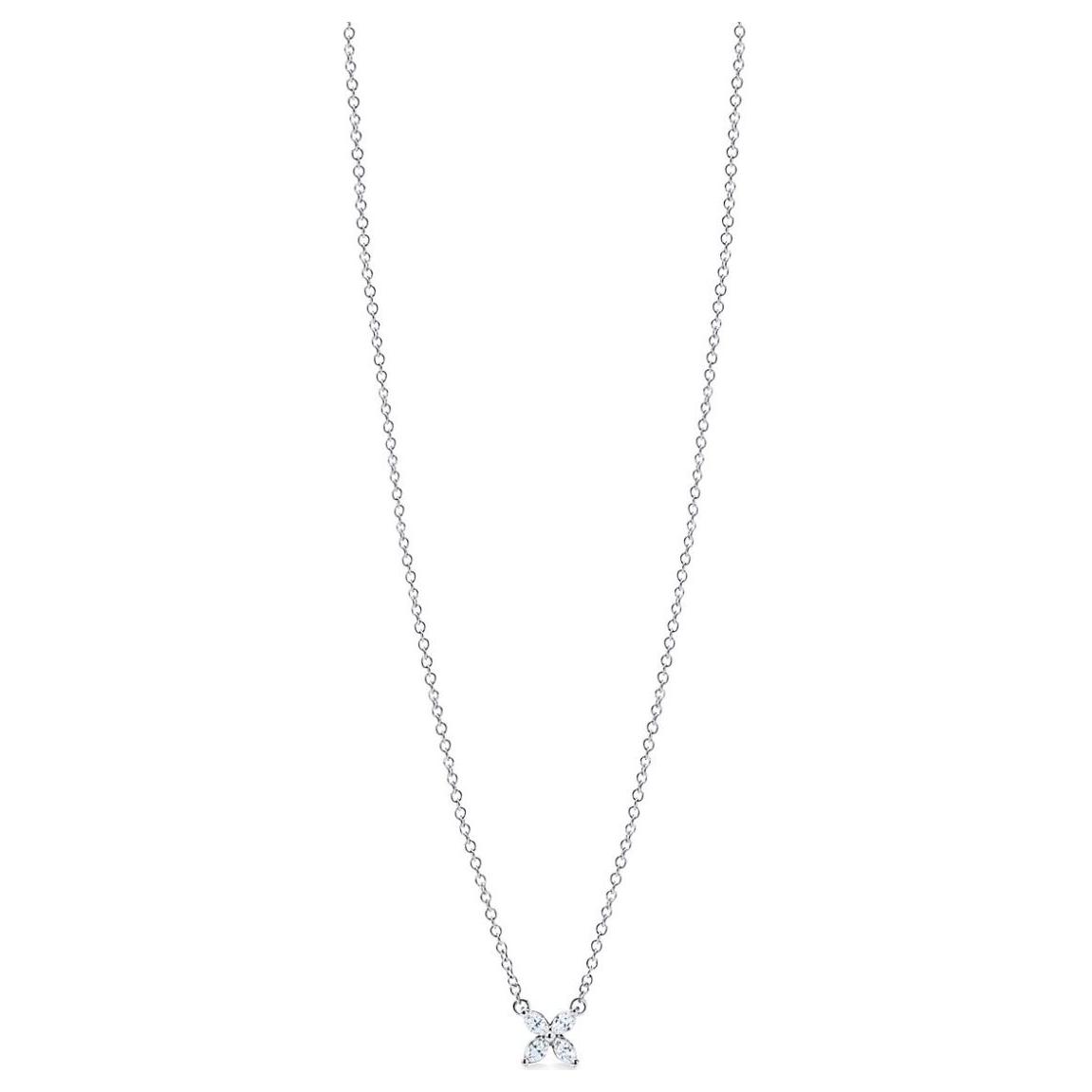 (Women) TIFFANY & CO. Victoria Diamond Platinum Necklace Silver -  Jewelry. 60011923