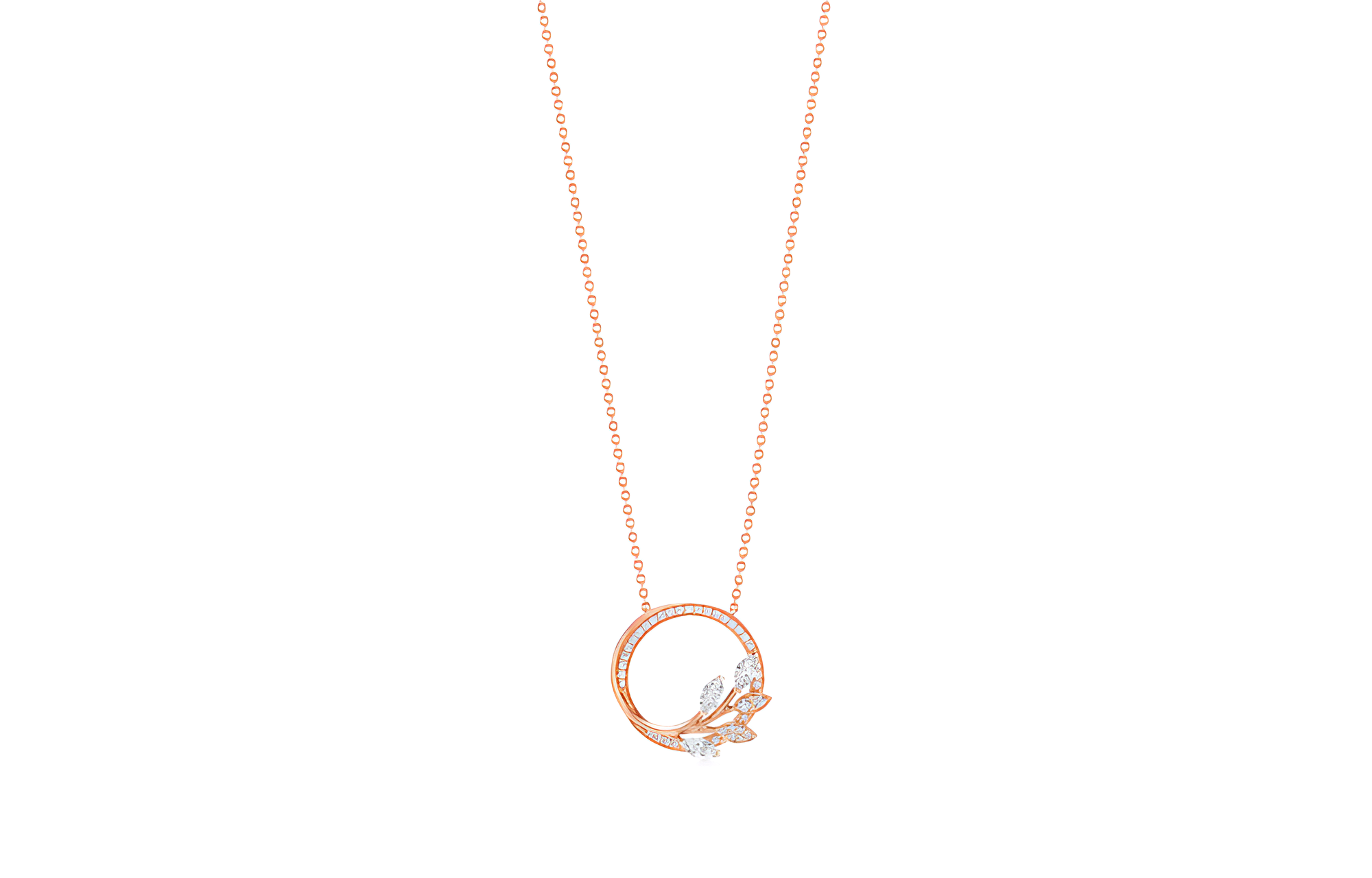 (Women) TIFFANY & CO. Victoria Diamond Vine Necklace 18K Rose Gold  Jewelry. 66912086