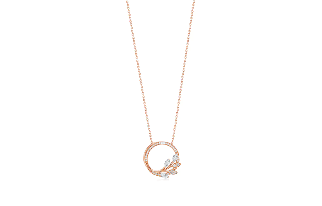 (Women) TIFFANY & CO. Victoria Diamond Vine Necklace 18K Rose Gold  Jewelry. 66912086 圖 2
