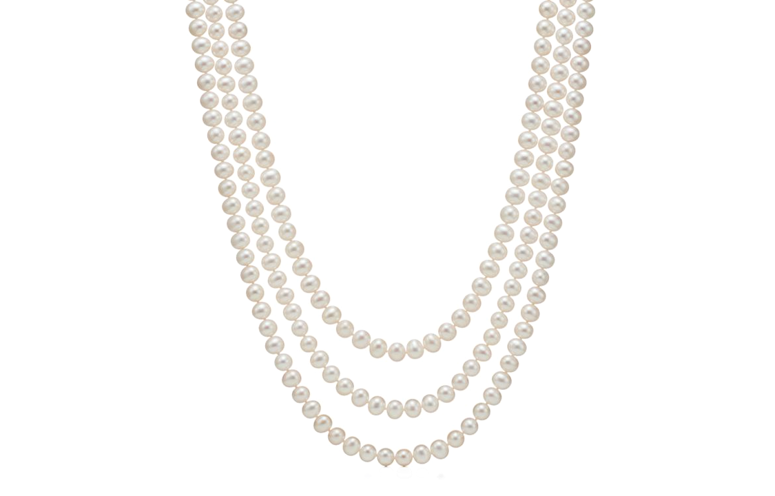 (Women) TIFFANY & CO. Ziegfeld Freshwater Pearl Sterling Silver Necklace White 60125986 圖 2