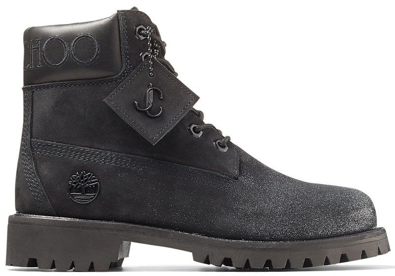 (W) Timberland 6" Boot Jimmy Choo PRM Black Glitter