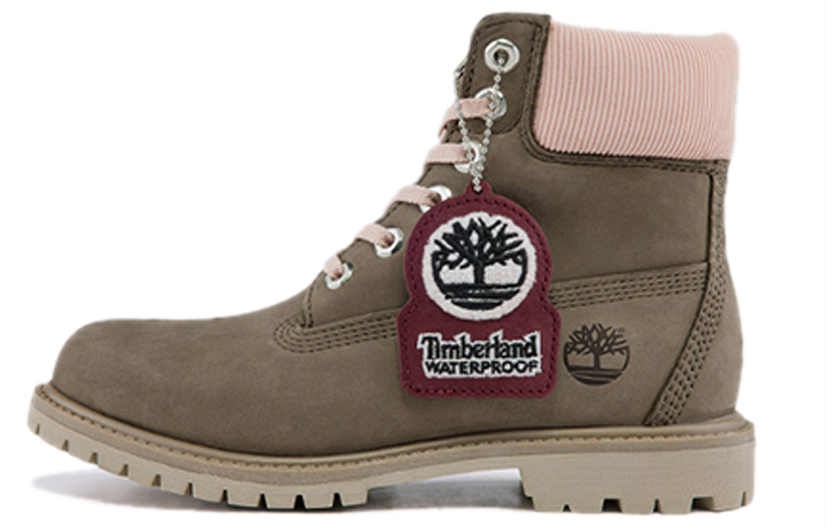 (W) Timberland PRM 6 Inch Waterproof Wide Fit Boot 'Olive Nubuck'