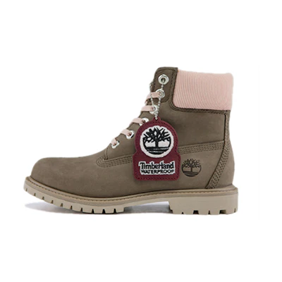 (W) Timberland PRM 6 Inch Waterproof Wide Fit Boot 'Olive Nubuck'