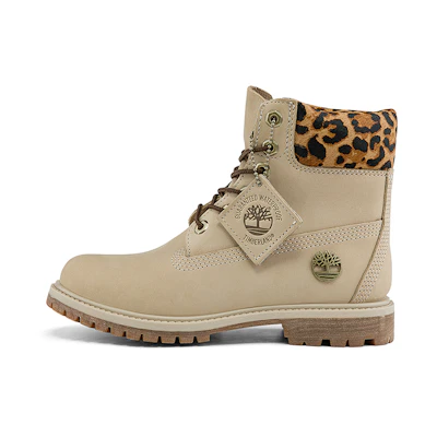 (W) Timberland 6 Inch Safari Cheetah Waterproof Boot 'Ivory Nubuck'