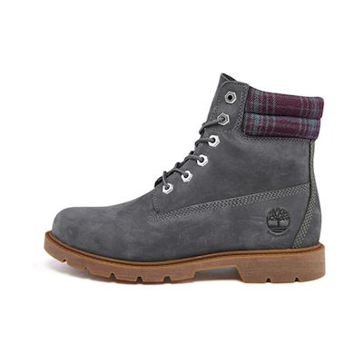 (W) Timberland Linden Woods 6 Inch Waterproof Boots 'Dark Grey and Printed Collar'