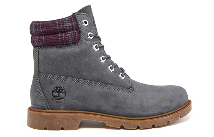 (W) Timberland Linden Woods 6 Inch Waterproof Boots 'Dark Grey and Printed Collar' 圖 2