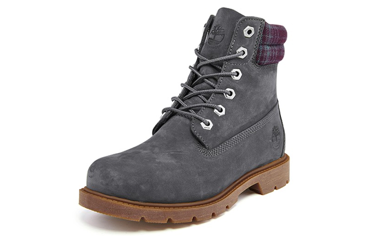 (W) Timberland Linden Woods 6 Inch Waterproof Boots 'Dark Grey and Printed Collar' 圖 3