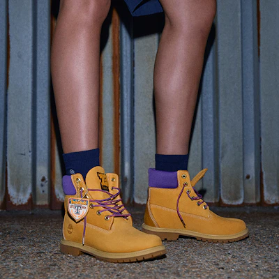 (Women) Timberland 6 Inch Heritage Cupsole Wide Fit Boots 'Wheat Nubuck with Purple' A44KPW Details for (Women) Timberland 6 Inch Heritage Cupsole Wide Fit Boots 'Wheat Nubuck with Purple' A44KPW