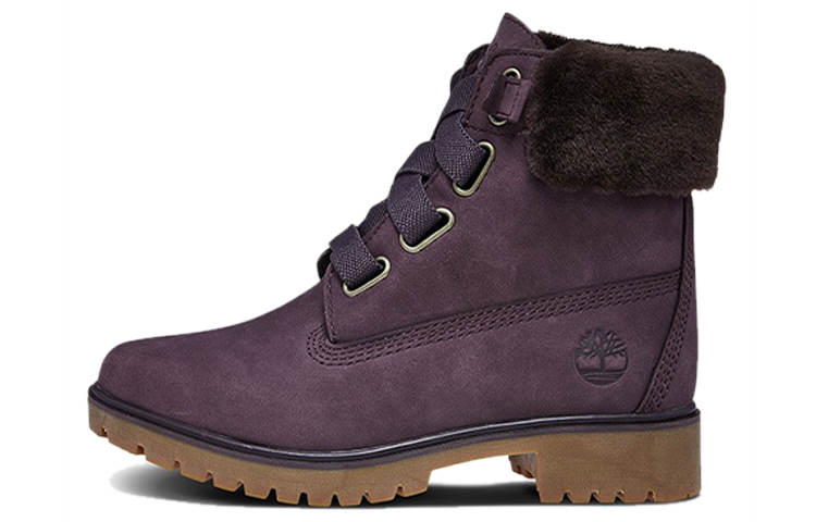 (Women) Timberland 6 Inch Jayne Shearling Waterproof Wide-Fit Boots 'Dark Purple' A298AW