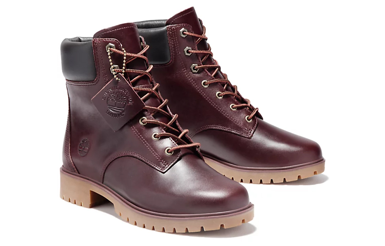 Order Timberland添柏嵐 6吋Jayne 防水工作靴 女款 酒紅色