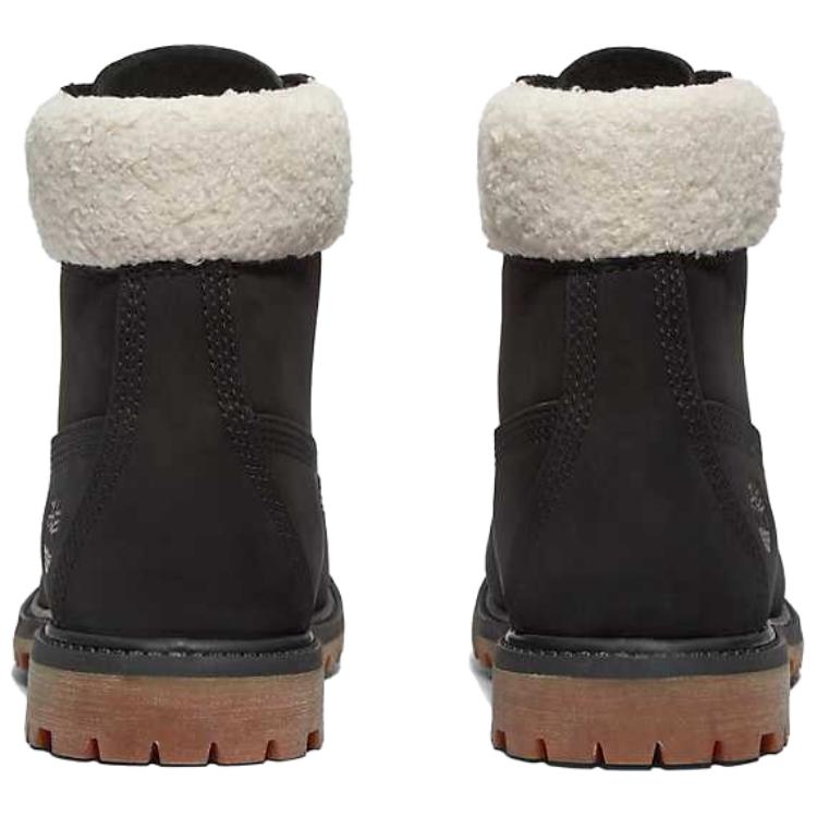 Lookbook (W) 添柏岚6英寸优质靴子'黑灰色毛领' TB0A2JRA-001