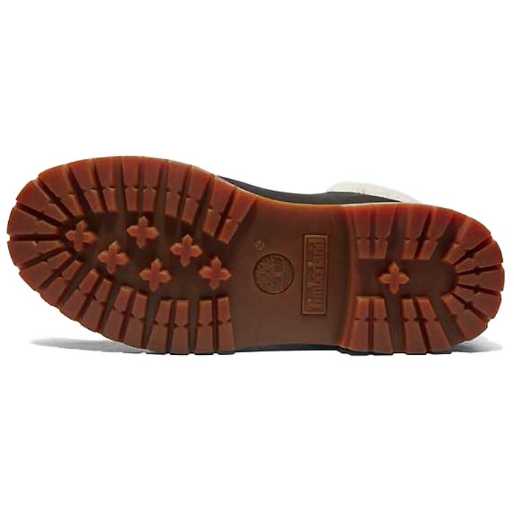 Shop (W) 添柏岚6英寸优质靴子'黑灰色毛领' TB0A2JRA-001