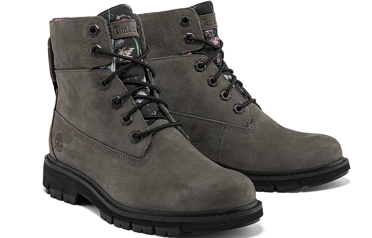 (W) Timberland Lucia Way 6 Inch Waterproof Roll Top Boots 'Grey and Floral' 圖 4