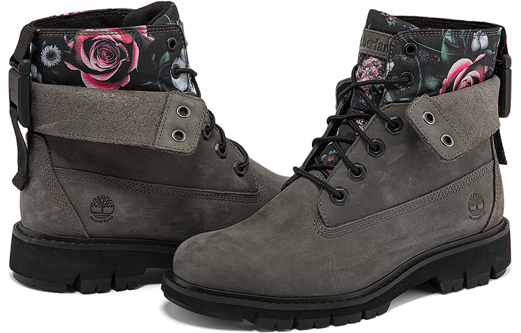 (W) Timberland Lucia Way 6 Inch Waterproof Roll Top Boots 'Grey and Floral' 圖 5