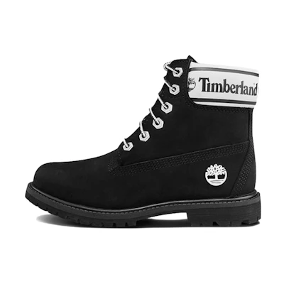 (W) Timberland 6 Inch PRM LF 'Black Nubuck Logo'