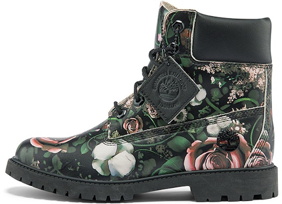 (W) 팀버랜드 헤리티지 6인치 방수 블랙 플로럴 누벅 부츠 A2M7GW Buy (W) 팀버랜드 헤리티지 6인치 방수 블랙 플로럴 누벅 부츠 A2M7GW
