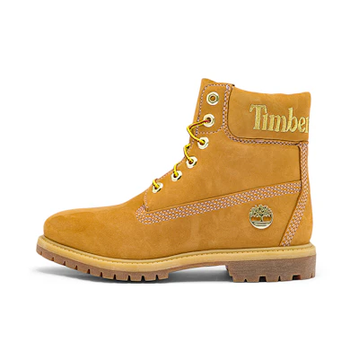 (W) Timberland 6 Inch PRM Waterproof Boots 'Wheat Nubuck with Gold Logo'