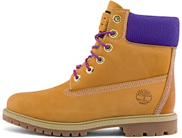 (Women) Timberland 6 Inch Heritage Cupsole Wide Fit Boots 'Wheat Nubuck with Purple' A44KPW (Women) Timberland 6 Inch Heritage Cupsole Wide Fit Boots 'Wheat Nubuck with Purple' A44KPW