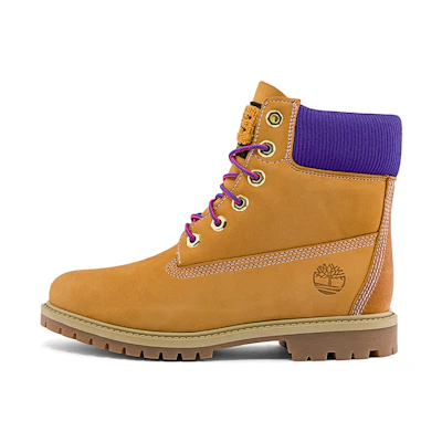 (W) Timberland 6 Inch Heritage Cupsole Wide Fit Boots 'Wheat Nubuck with Purple'