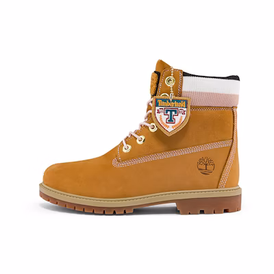 (W) Timberland 6 Inch Heritage PRM Waterproof Boots 'Wheat Nubuck and Stripes'