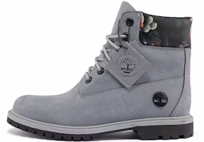 (Women) Timberland 6 Inch Heritage Waterproof Boot 'Medium Grey with Floral' A2GAFW (Women) Timberland 6 Inch Heritage Waterproof Boot 'Medium Grey with Floral' A2GAFW