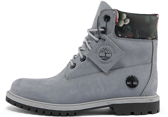 (Women) Timberland 6 Inch Heritage Waterproof Boot 'Medium Grey with Floral' A2GAFW Buy (Women) Timberland 6 Inch Heritage Waterproof Boot 'Medium Grey with Floral' A2GAFW