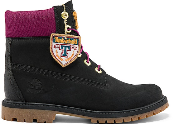(Women) Timberland Heritage 6 Inch Waterproof Boots 'Black Nubuck with Pink' A44KXW Order (Women) Timberland Heritage 6 Inch Waterproof Boots 'Black Nubuck with Pink' A44KXW
