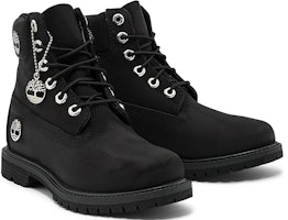 (W) 添柏岚 6英寸高档防水靴 '黑色磨砂皮 银色标志' A5TYUW Shop (W) 添柏岚 6英寸高档防水靴 '黑色磨砂皮 银色标志' A5TYUW