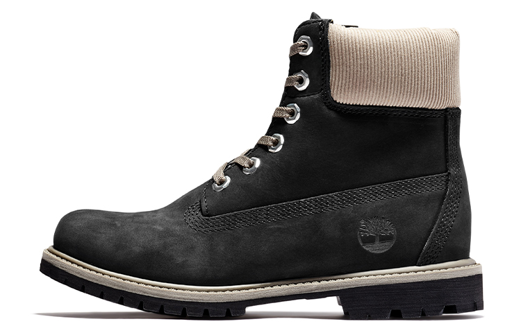 Buy (W) Timberland 6 Inch Premium Boots 'Nubuck Hitam dengan Kerah Corduroy Beige' Tahan Air A2MCC001